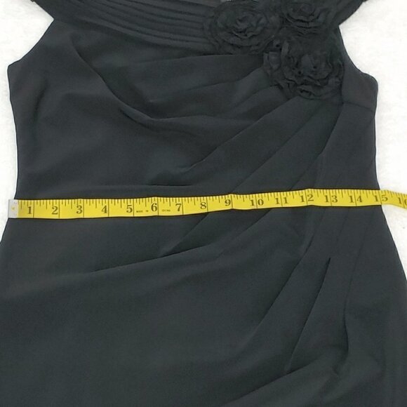 ADRIANNA PAPELL Black off shoulder pleated cocktail dress - Picture 9 of 15